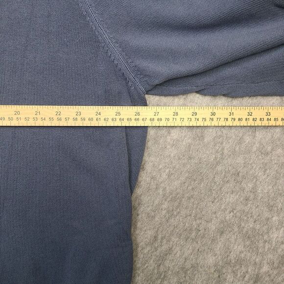 Eddie Bauer Crew Neck Sweater Mens XXL Blue 100% Cotton Knit Made in Hong Kong‎ - Picture 4 of 6